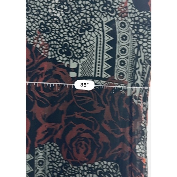 Coldwater Creek Velvet Burnout Shirt Dress Tunic 1X Floral Button Down Artsy EUC - Picture 9 of 12